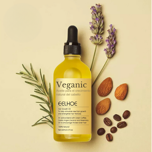 Aceite Natural Vegano Para Crecimiento del Cabello