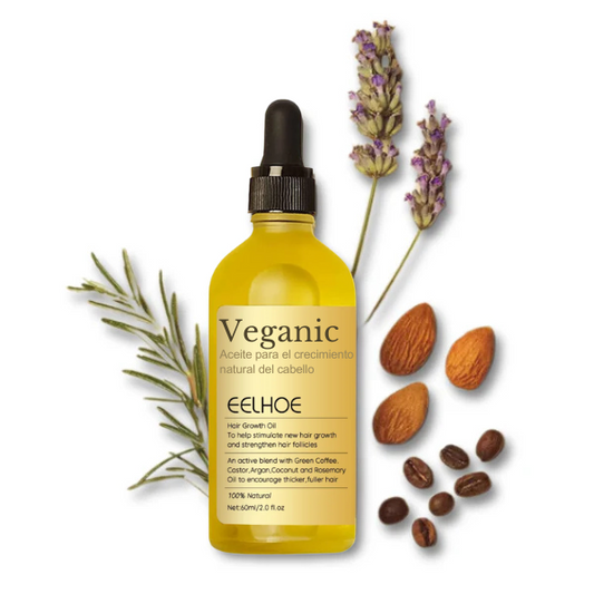 Aceite Natural Vegano Para Crecimiento del Cabello