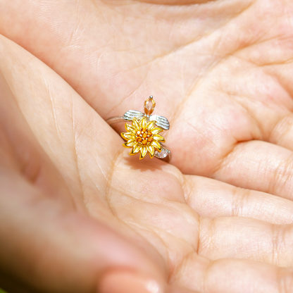 Anillo Girasol con Abeja